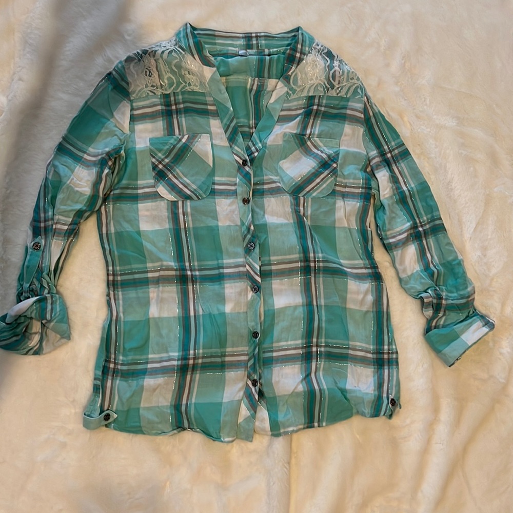 Woman’s Large plaid Vanity shirt